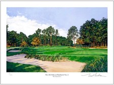 Pinehurst NO. 2 - 5th Hole Signed  Number Limited Edition Litho Unframed