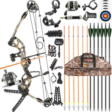 Compound Bow Arrows Set 30-55lbs Adjustable Archery Target Bow Hunting Fishing