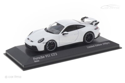 Porsche 911 (992) GT3 weiß/Rad schwarz Minichamps 1:43 Porsche 911 (992) GT3 weiß/Rad schwarz Minichamps 1:43