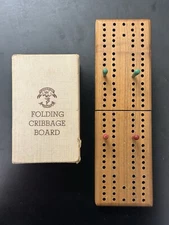 Vintage Game Folding Cribbage Board Pacific Game Co Pleasantime Games Classic