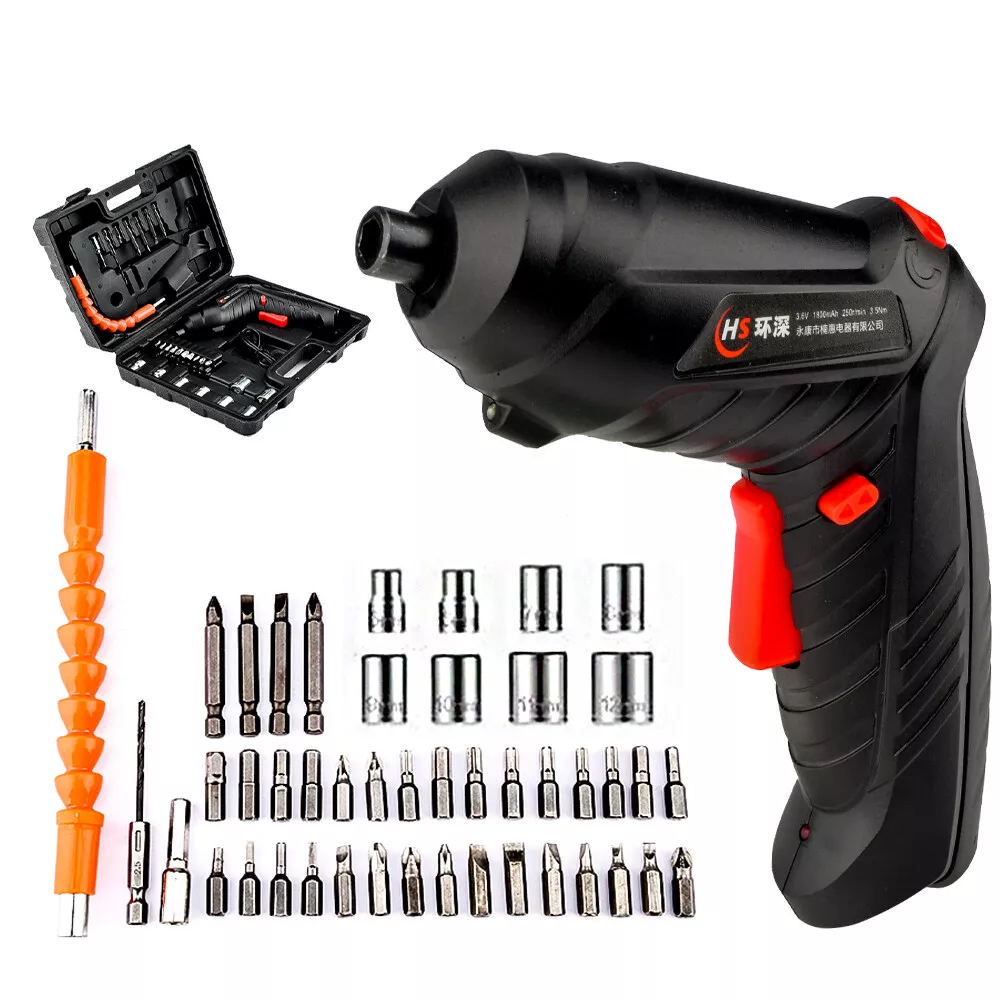 Mini Rechargeable Electric Screwdriver Cordless Drill Driver Kit Power Hand  Tool