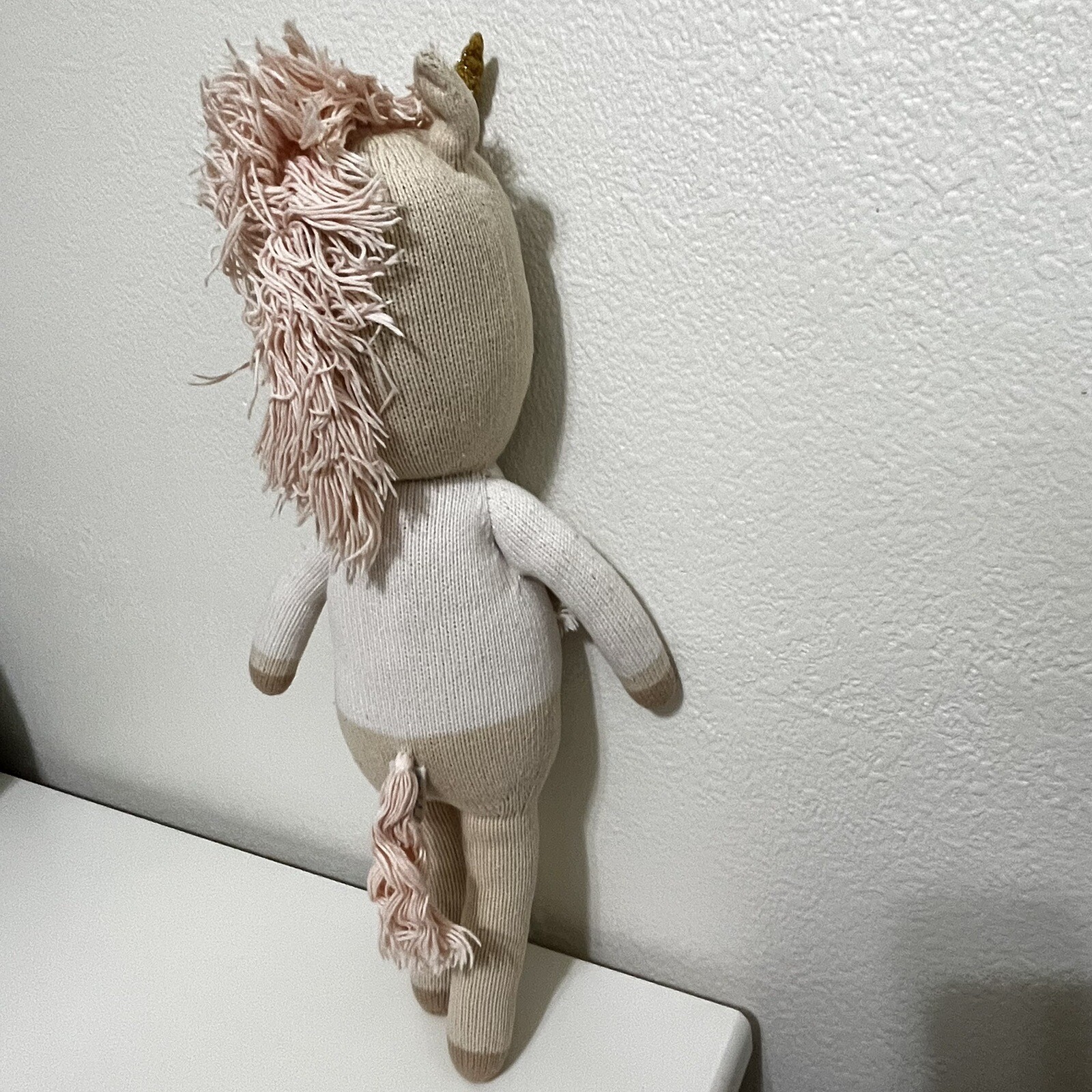 Cuddle + Kind Zara the Unicorn Plush Knit Handmade Doll Stuffed Animal 20" thumbnail 16