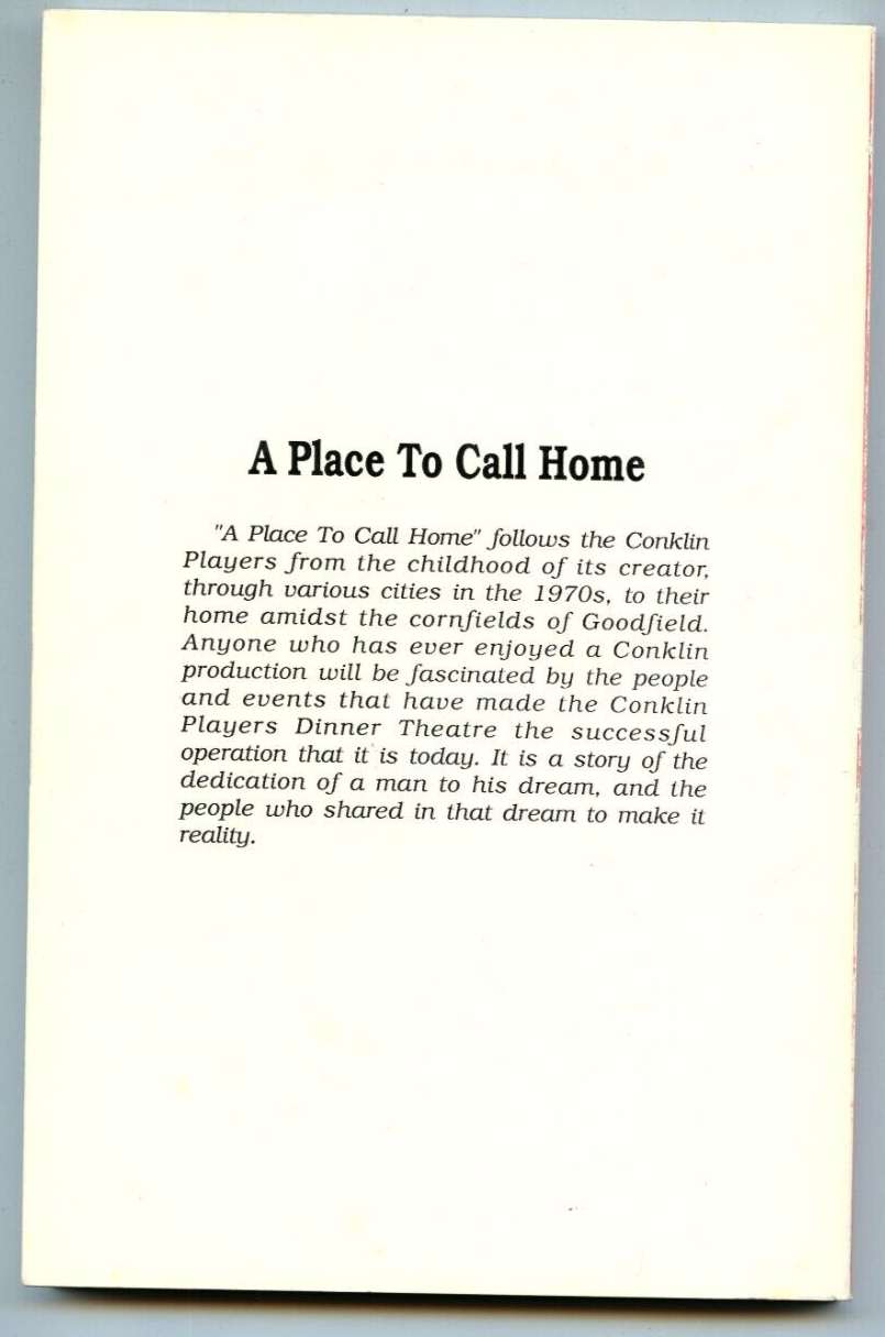 A Place To Call Home by Chance Conklin & Linda Tosch Signed Dinner
