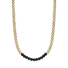 Men's ARMANI EXCHANGE AXG0142710 Stainless Steel Gold Black Necklace