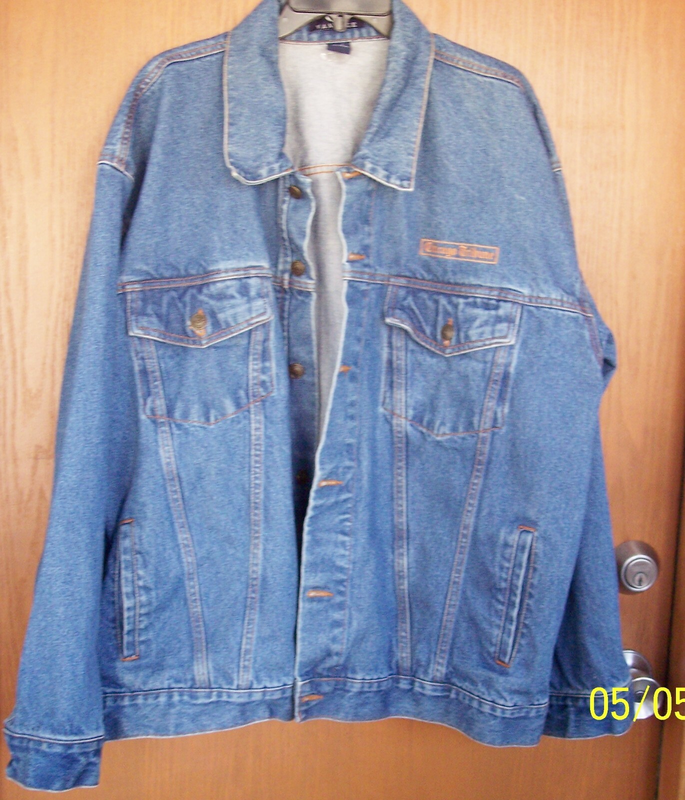 DENIM JACKET LONG SLEEVE WITH LOGO CHICAGO TRIBUNE :SIZE:XL-image