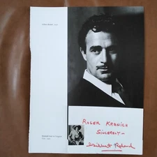 Gilbert Roland SIGNED 1990 PostCard Actor Latin Lover Cisco Kid Bad & Beautiful