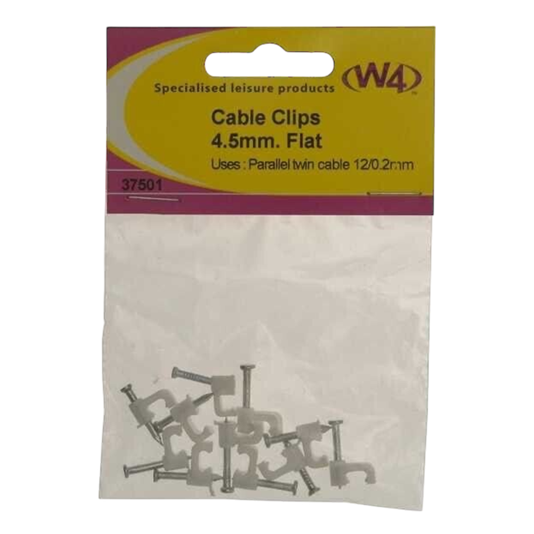4.5mm Flat Cable Clips Pack of 10 - W4 37501