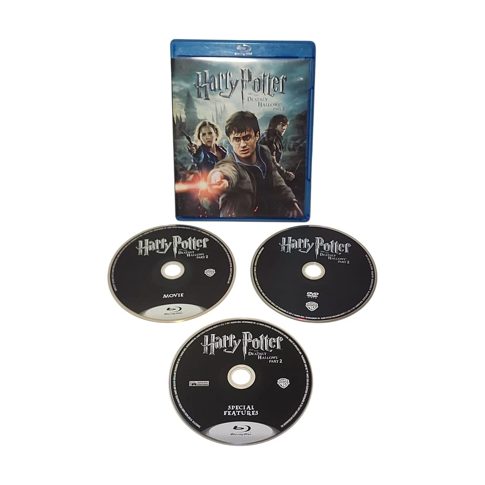 Harry Potter and The Deathly Hallows Part 1 & Part 2 Blu-Ray Disc Lot 2 Movie - Image 4 of 4