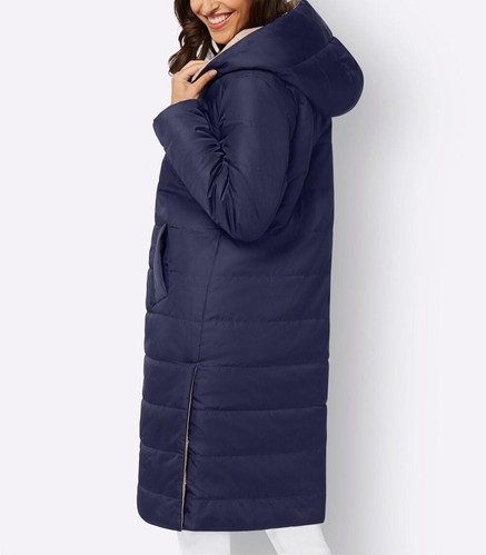 Damen Mantel Wendemantel Wintermantel Winterjacke marine beige Gr. 48 NEU - Bild 4 von 4