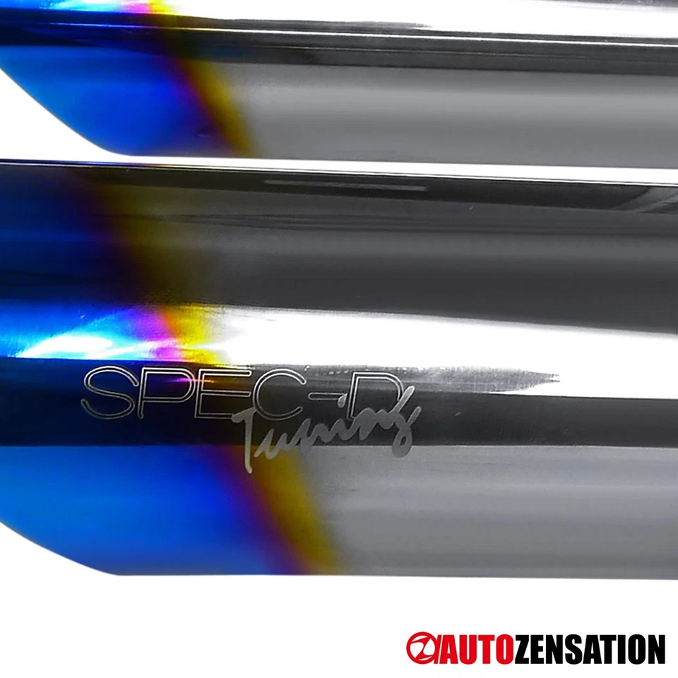Fit 2004-2008 Ford F150 4.6L 5.4L Burnt Tip Dual Muffler Catback Exhaust System Foto 4 de 4
