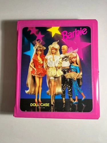 1993 Barbie Doll Case Pink Vinyl Carrying Case Mattel Vintage Storage Box