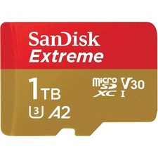 SANDISK Extreme 1TB Micro SDHC Class 10 V30 A2 UHS-I U3 Memory Card