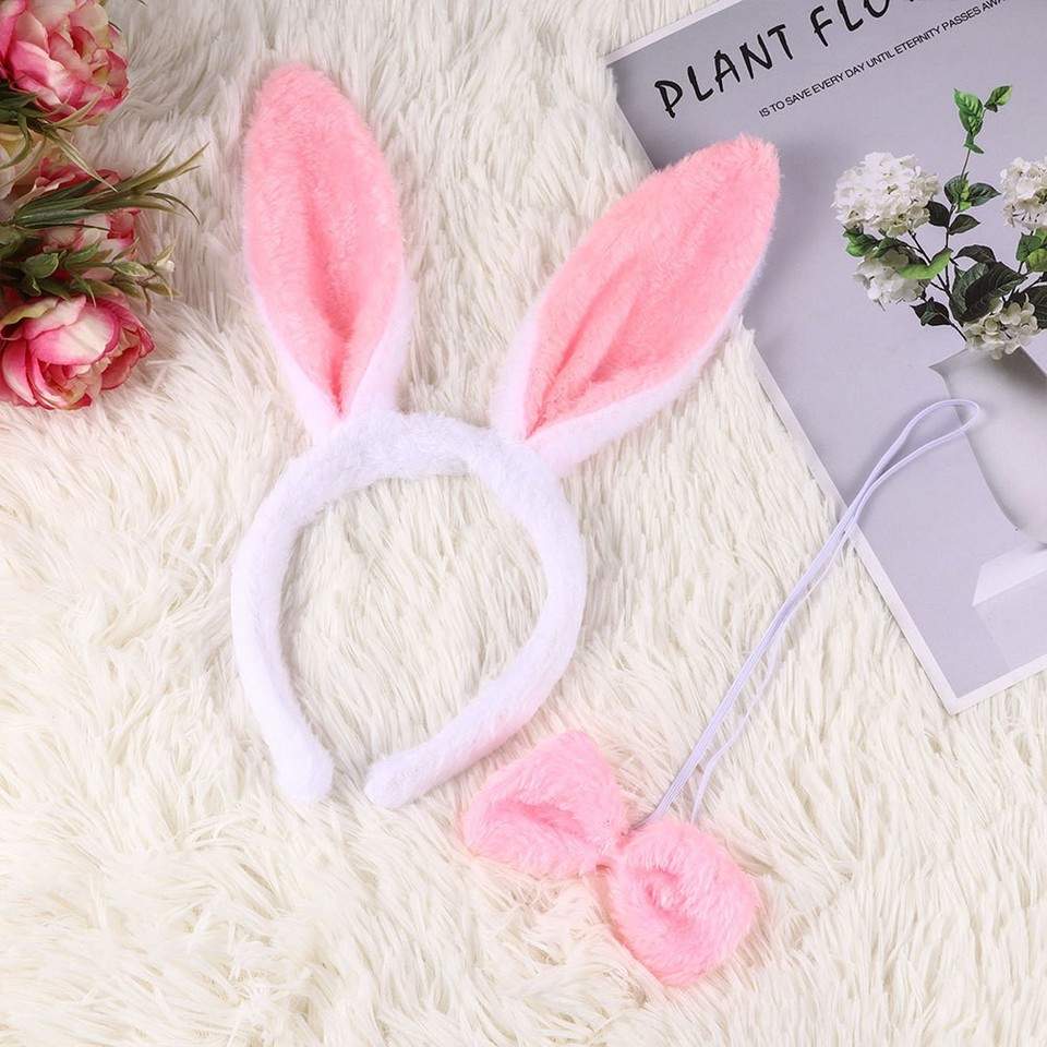3 Sets Bunny Ears Headbands Bow Ties Hairball Tails Performance Props 3-sets-bunny-ears-headbands-bow-ties-hairball-tails-performance-props