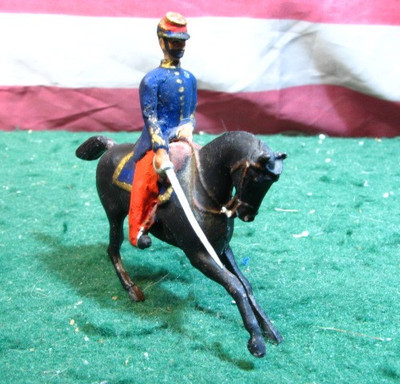 BRITAINS? CUSTOM? FRENCH? CAVALRY OFFICER CHARGING WITH SWORD VERY NICELY DONE