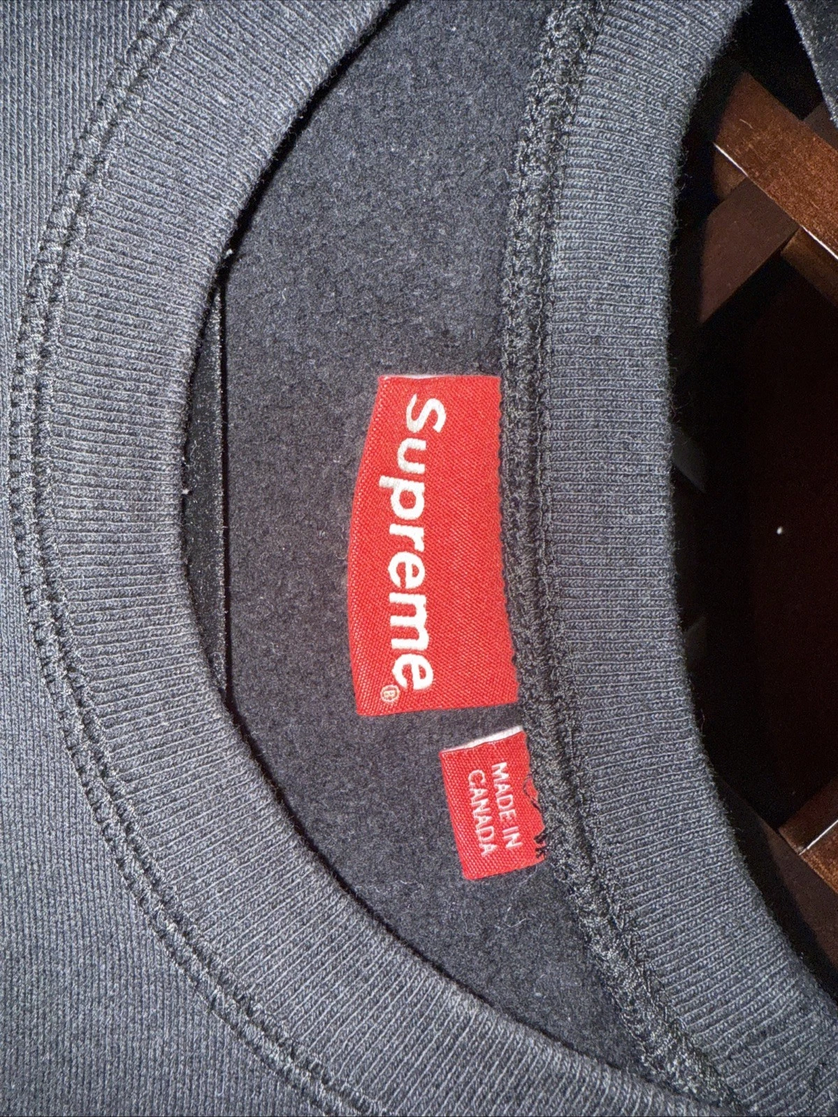 Taglia L Felpa girocollo Supreme Box logo FW18 nera Bogo autentica