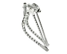 Forcella per saltare bici Lowrider 20 pollici Square Twisted Bent cromata