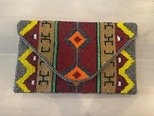 Urban Outfitters From St. Xavier Beaded Clutch, Multi Color, New