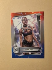 Cora Jade - 2025 Topps WWE Chrome #136 Red White Blue Ref /85
