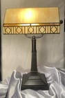 Bankers Lamp Tiffany Table Desk Lamp Stained Glass Vintage Mission Style - 16" H