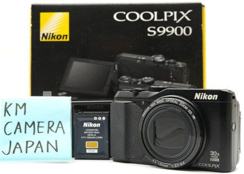 [US DUTY PAID] Nikon Coolpix S9900 16.0MP 30x Digital Camera Black zoom lens#08