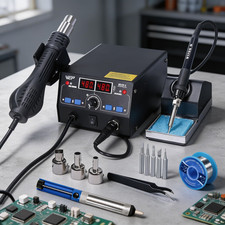 WEP 8786D-ISE 2in1 Soldering Station Hot Air Gun Heat Rework SMD Welding Tool