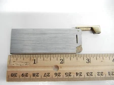 Colibri Japan Slim Crushed Silver Tone Lighter Vintage