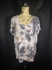 Simply Vera Vera Wang Multi-Colored Pajama Shirt Women's Size 1X