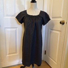GRAY GAP Charcoal Women Dress Size S Wool Stretch Blend Short Sleeve knee length