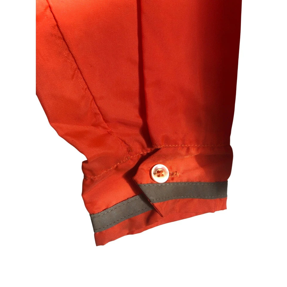 Chaqueta cortavientos Tamarack naranja vintage años 60 70 bolsillos con cremallera completa unisex Foto 3 de 4