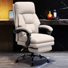 Office Chair with Leg Rest Executive Desk Chairs with Wheels High Back Computer 