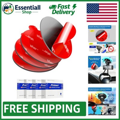 Durable 4-Pack Double-Sided Adhesive Pads for Flat Surface Mounting Solutions