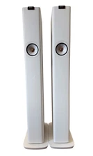 KEF LS60 Wireless Floorstanding Speakers (Pair) - White - Read