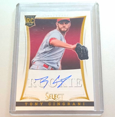 Panini 2013 Select Rookie Autographs Tony Cingrani Reds RC Auto #184 /500
