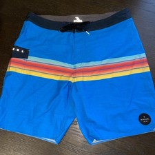 Rip Curl Mens Boardshorts Mirage Surf Revival 19" Retro Blue Sz 31 NWT Trunks