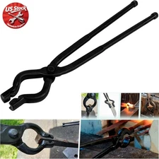 17" Better Forge Tongs Knife Making V-Bit Bolt Blacksmith Tongs Wolf Jaw Tongs