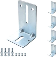 Heavy Duty Steel Garage Door Track Jamb Bracket Set, J6 Reinforcement Strut B...
