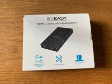 BYEASY 4K 1080P HDMI Splitter 1 in 4 Out for Four Monitors Duplicate New
