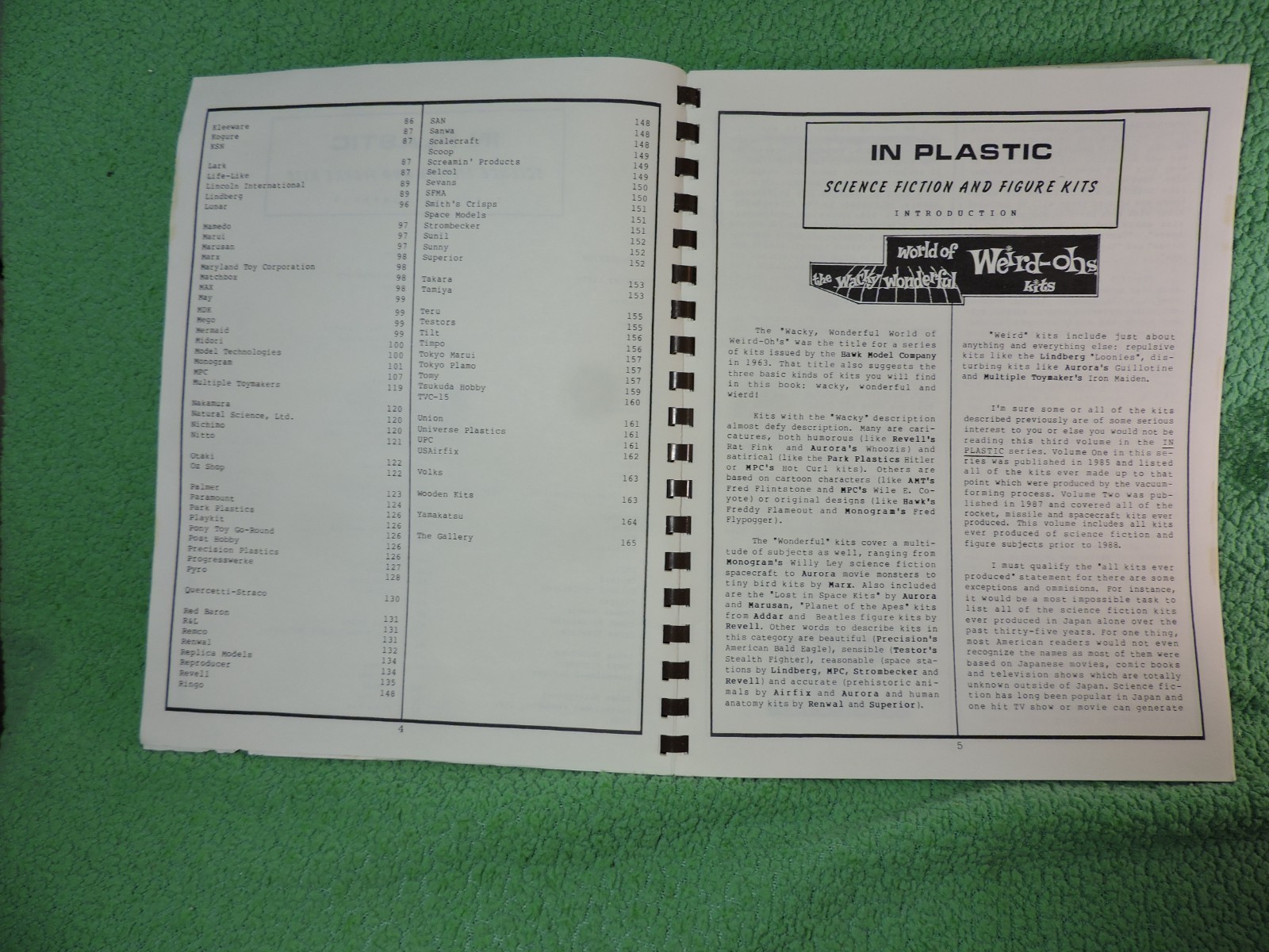 In Plastic Science Fiction and Figure Kits GUIDE By John W. Burns 1988