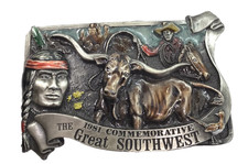 The Great Southwest 1981 Limited Ed. Vintage Belt Buckle Longhorn Westerncore