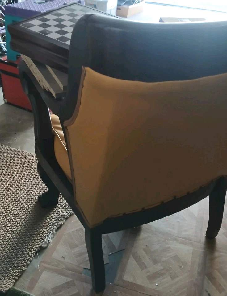 VTG Yellow Accent Parlor Arm Chair (No Brand) - Image 4 of 4