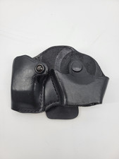 Gould Goodrich B821-4 Gold Line Black Leather Paddle Handcuff Magazine Case