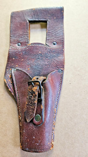 15. French brown leather Lebel Berthier bayonet frog