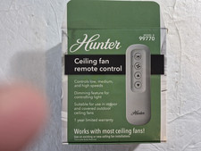 Hunter Ceiling Fan Remote Controll Model 99770