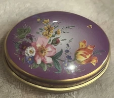 The Chambers Candy Co. Floral BOUQUET 2" Vintage Candy Tin Made In England, Nice