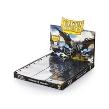 50x Dragon Shield 18-Pocket Sideload Binder Pages Clear/Black for Cards