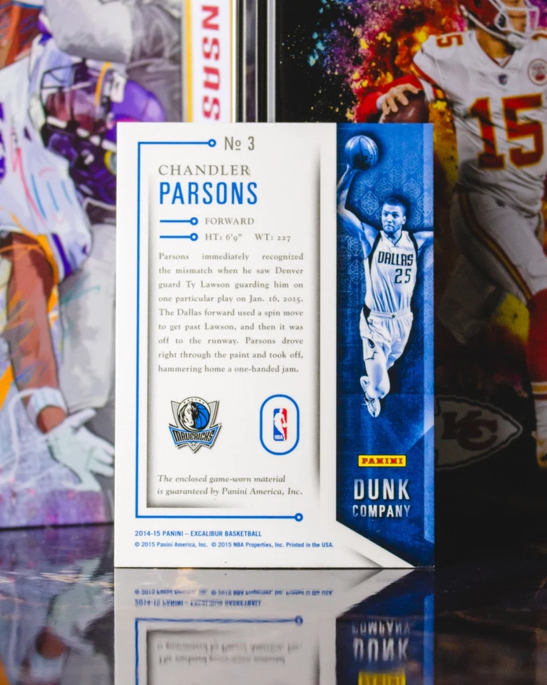 2014-15 Panini Excalibur Dunk Company #3 Chandler Parsons Game Worn Jersey - Image 2 of 2