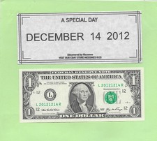 DECEMBER  14, 2012 .. 2006 ..UNCIRC   $1  L 2012 1214 R  .. BIRTHDAY NOTE