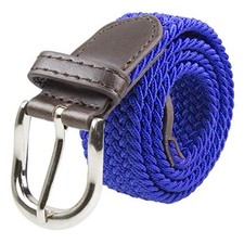Gelante Children's Canvas Elastic Fabric Woven Stretch Braided Belts Small Royal