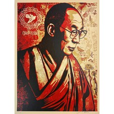 SHEPARD FAIREY (OBEY GIANT) - 2010 - COMPASSION (THE DALAI LAMA) / 1st EDITION