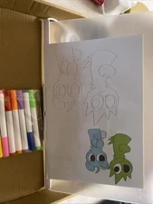 LED Children‘s Drawing Board LED Note Board With Night Light Colorful 7 Pens